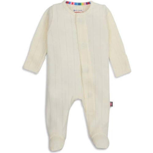 Love Lines Pointelle Magnetic Organic Cotton Footie, Newborn