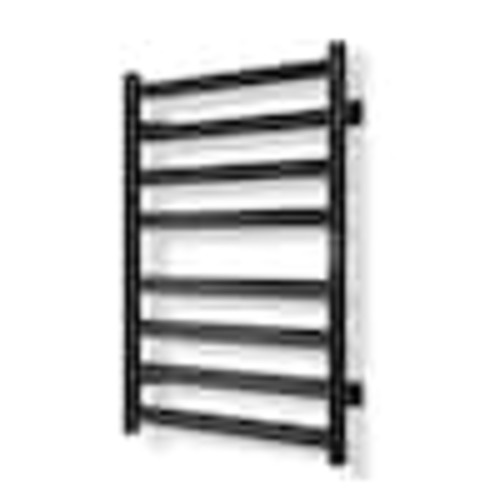 paraheeter Electric Towel Warmer Wall Mount Heated Towel 8 Bars Plug in Hardwired Black AY1002BK