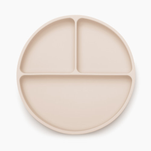 AEIOU Suction Divided Plate - Oat Milk
