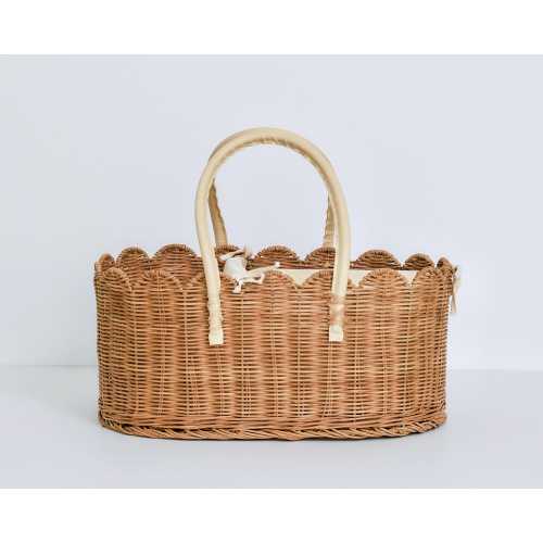 Diaper Caddy Organizer Organic Rattan