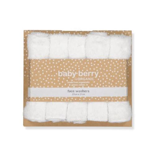 White Baby 5 Pack Face Washer Set | Best&Less™ Online