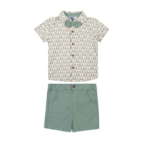 Little Lad Infant Boys' Short Sleeve Shirt and Short, 2-Piece Set, Sizes 12M-24M