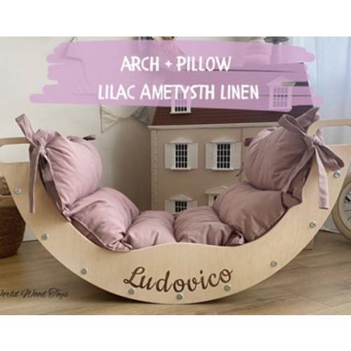 Arch Pillow ONLY - Lilac Amethyst Linen