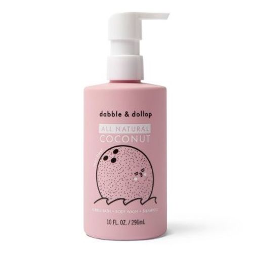 Dabble & Dollop Kids' 3-in-1 Shampoo, Body Wash & Bubble Bath - Coconut - 10 fl oz