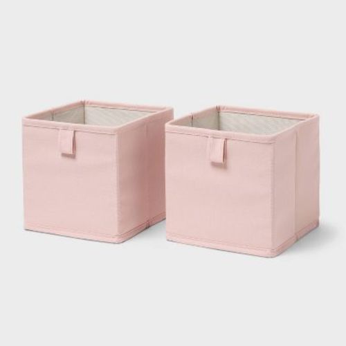 6" 2pk Mini Fabric Bin Pink - Brightroom™