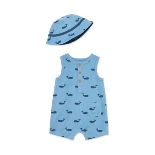 Baby Boys Whales Romper with Hat