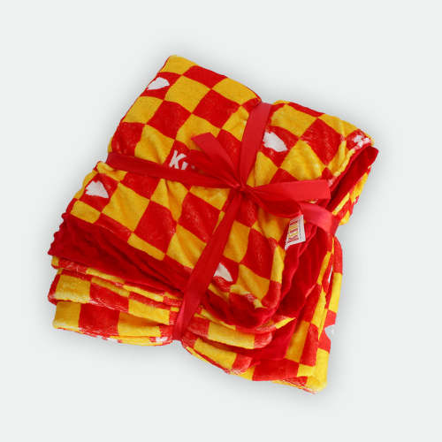 Checkered Chiefs - Minky Fleece Blanket