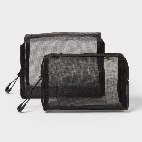 2 Car Pouch Organizers - Brightroom™: Black Automotive Interior Accessories, Zipper Pouch for Car Organization