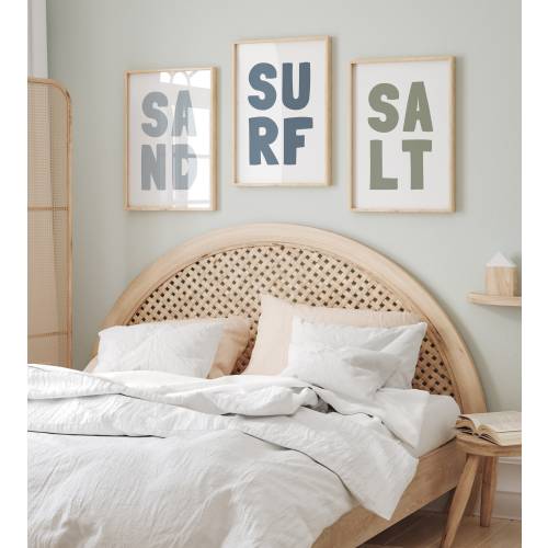 Sand Surf Salt Beachy Gallery Wall Set of 3 Downloadable Prints, Boy Room Decor, Surf Kids Room, Beach House, Quote Play Room, Printable