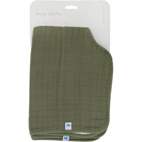 Little Unicorn Ultra-Absorbent Premium Burp Cloth 2 Pack | Soft on Baby's Skin | Larger Size | Ergonomic Design | Set of 2 (Fern)