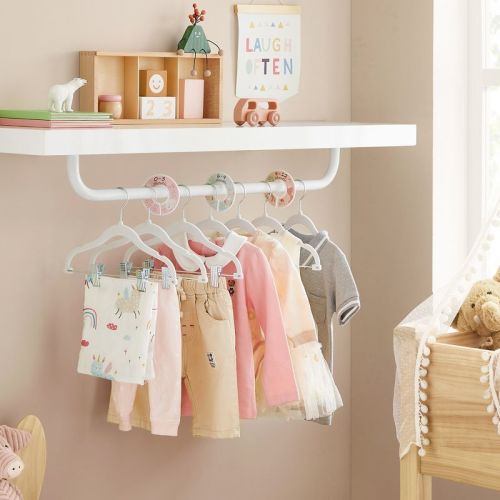 Baby Hangers, 30 Packs Pants Hangers with Clips