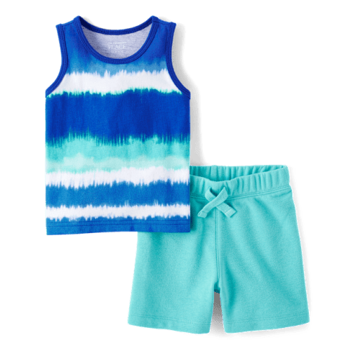 Baby And Toddler Boys Ombre 2-Piece Outfit Set - Blue