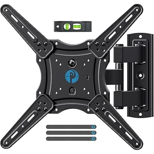 Pipishell Full Motion TV Wall Mount for 26-60 inch Flat or Curved TVs up to 77 lbs, TV Bracket Wall Mount with Articulating Arms, Extension, Tilt, Swivel, Leveling, Max VESA 400x400mm, PIMF7