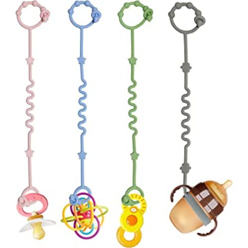 Toy Straps for Baby,RTMOK Silicone Setpacifier Clip,Applies to Car Seat Toy,Teether Toy,High Chair,Stroller Accessories,Baby Toy Clips,Cribs,Rocking Chair