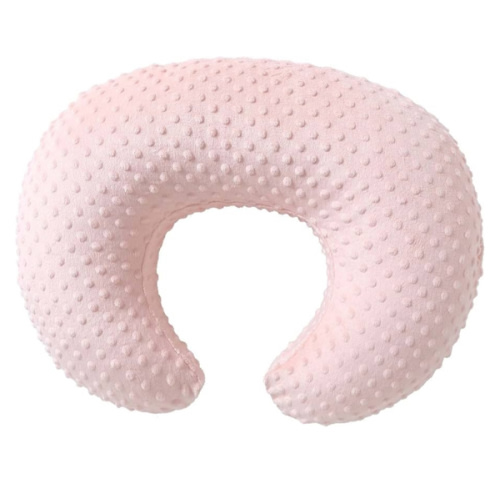 Nursing Pillow and Positioner, Breastfeeding, Bottle Feeding, Baby Sitting Support with Removable Ultra Soft Cover, Tummy Time Support for Baby Boys and Girls (Lightpink)