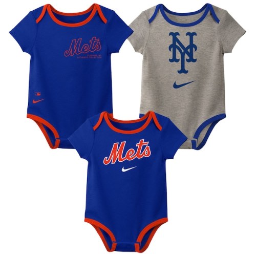 New York Mets Nike Infant Authentic Collection Three-Pack Bodysuit Set