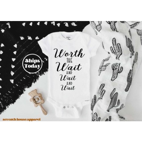 Worth the Wait IVF Onesie® Pregnancy Announcement Onesie® - Etsy