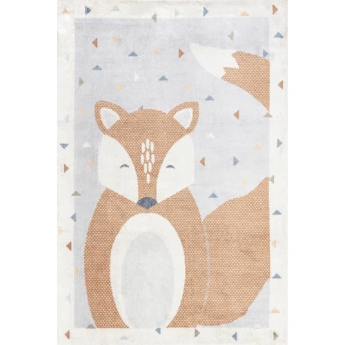 Anthelix Jolena Fox Kids Washable Beige Rug