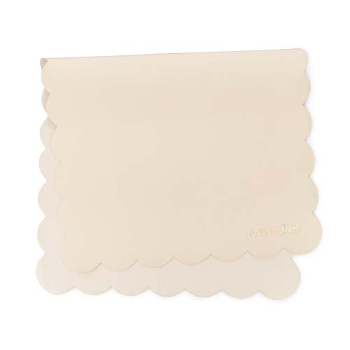 Vegan Leather Changing Mat | Cream Scallop