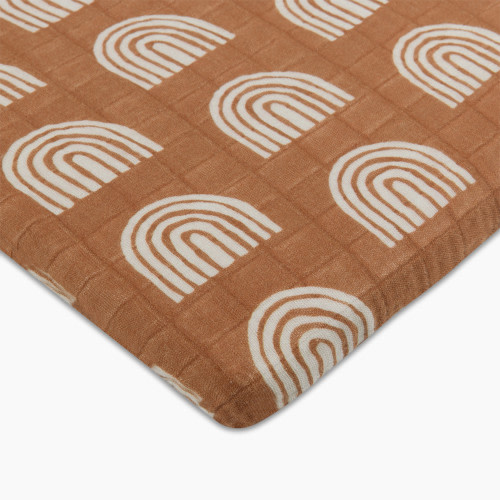 babyletto All-Stages Bassinet Sheet - Terracotta Rainbow