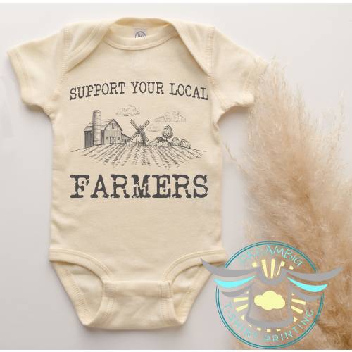 Support Your Local Farmer Onesie® Farming Baby Outfit, Baby Gift, Country Baby Onesie® Cute Farming Outfit, Future Farmers of America