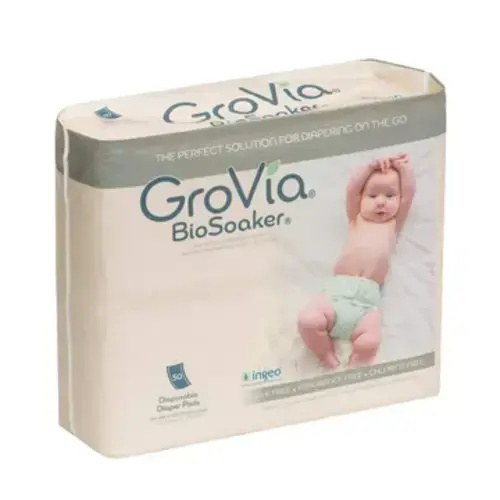 GroVia Disposable Hybrid Cloth Diaper BioSoaker :: 50 pk