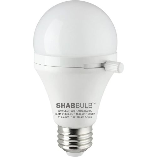 Sunlite ShabBulb, Shabbat Permissible LED Light Bulb, 7 Watt (40 Watt Equivalent) 3000K Warm White