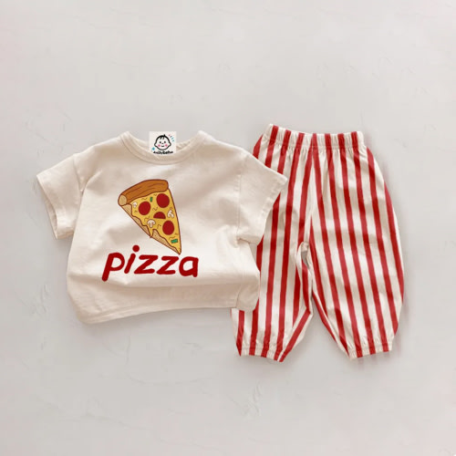 PIZZA Baby 2 Piece Stripe Pants Sets