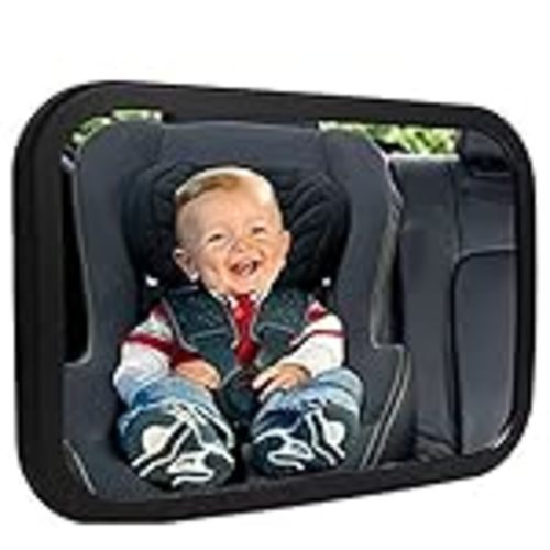 Shynerk Baby Car Mirror, Rear Facing Car Seat Mirror Safety for Infant Newborn, Baby Mirror with Wide Rearview & 360° Rotation, Shatterproof & Easy Assembled Crash Tested