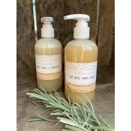 Natural Baby Shampoo/Wash, 1 8oz bottle Organic baby wash Lavender, Chamomile Baby shampoo, 4 Simple Ingredients Gentle Safe for Baby Skin