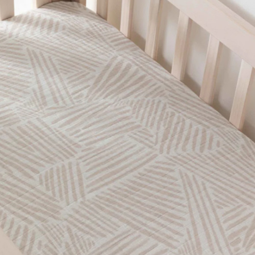 Mini Crib Sheet in GOTS Certified Organic Muslin Cotton