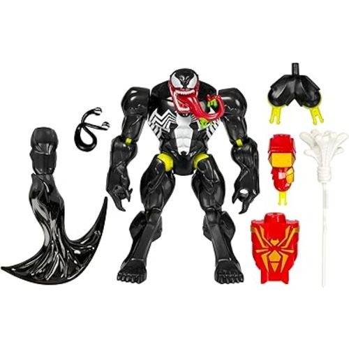 Spider-Man MixMashers Marvel Venom Custom Mix-and-Match Deluxe Action Figure & Accessories, 5-Inch-Scale (12 cm) Super Hero Toys for Kids Ages 4+