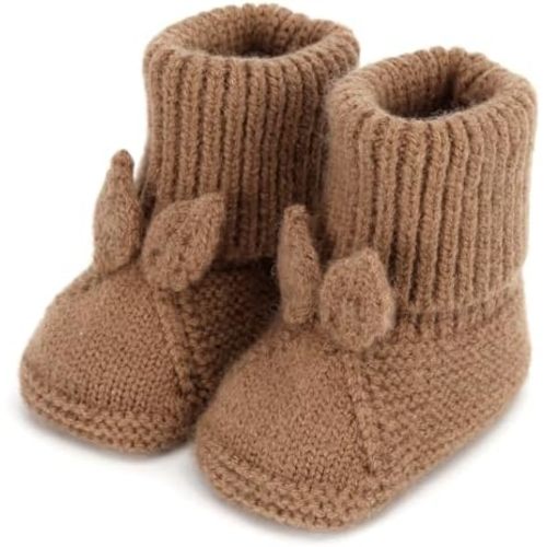 Baby Booties Newborn Babe First Walkers Knit Boots Warm Knit Crib Shoes Crochet Soft Infant Sock for Boy Girl