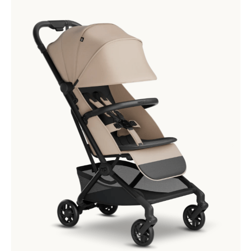 (Khaki) Mompush Velo Lightweight Travel Stroller – One-Hand Fold, Airplane-Friendly