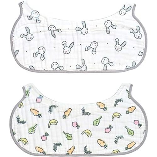 Kiinde 2-in-1 Non-Slip Burp Cloth and Bib for Baby, Toddler