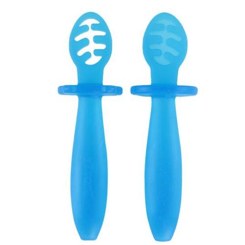 Little Dippers Self Feeding Starter Spoon | Silicone Baby Feeding Utensils For Baby Led Weaning