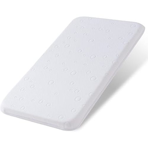 Baby Bassinet Mattress Pad, 33" x 19" x 2" Dual Sided Gel Memory Foam Mattress with Breathable Removable Soft Cover Fit for ANGELBLISS 3 in 1/BabyBond/Cowiewie/Jimglo Baby Bassinet