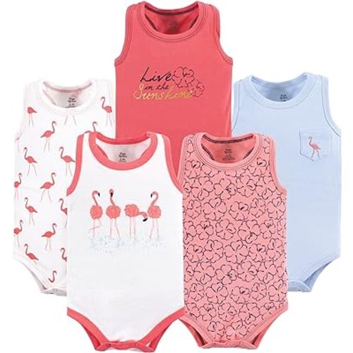 Yoga Sprout Cotton Bodysuit, 5 Pack