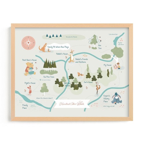 Minted® Disney's Winnie the Pooh Hundred Aker Woods Wall Art by Char-Lynn Griffiths