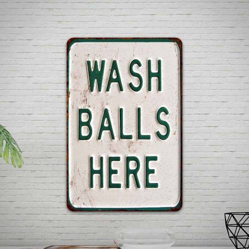 Wash Balls Here Sign, Funny Signs, Golf Decor, Funny Bathroom Sign, Man cave Sign, Golfer Gifts, Golf Lovers, Gift For Him, Fathers Day Gift