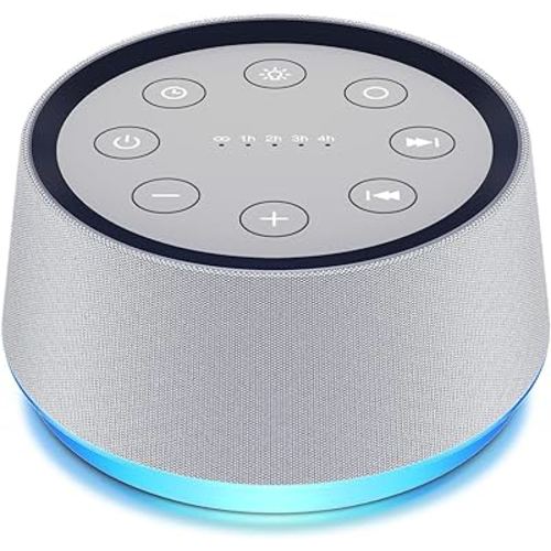 Brown Noise Sound Machine White Noise Machine with 30 Soothing Sounds for Sleep 12 Colors Night Light for Baby Adults Kids Sleep Machines 36 Volume Levels 5 Timers for Home Office Travel