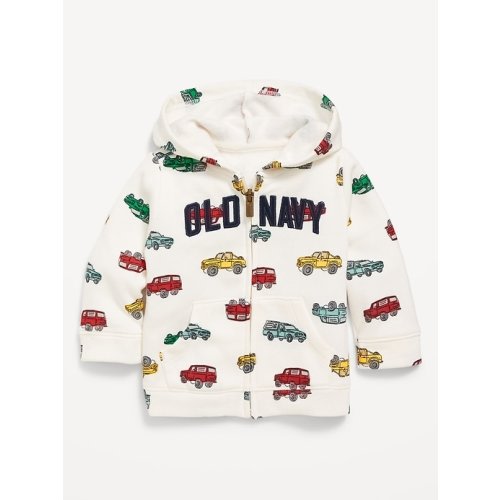 Printed Logo-Graphic Zip Hoodie for Baby