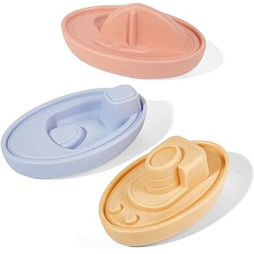 No Hole Bath Toys for Babies and Toddlers, Floating Boats Mold Free Infant Bath Toys, Baby Bathtub Toys 0 6 12 Months Boys Girls Christmas Birthday Gifts