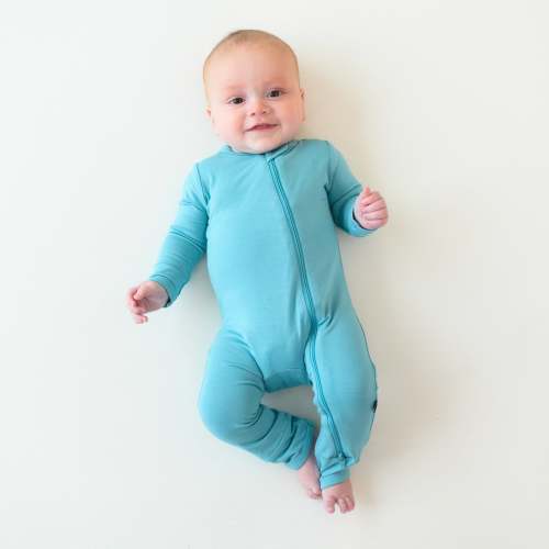 Zippered Romper in Makai