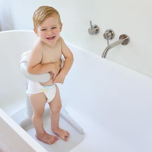 Easy Shower Adjustable Baby Bathtub with Stand | Bath Shower Standing Support | Anti-Pinch Soporte para Bañera de Bebé | Smart Water Flow Hug Tower | Safe Flor Bañar al