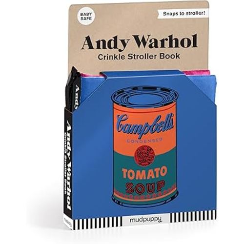 Andy Warhol – Iconic Early Development Crinkle Fabric Stroller Book for Toddlers and Babies