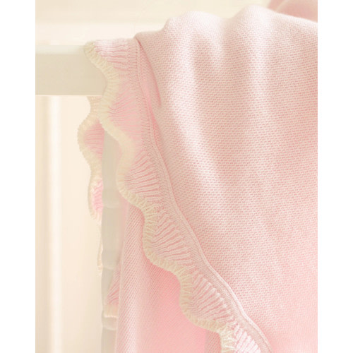 Cotton Cashmere Finley Scallop Baby Blanket