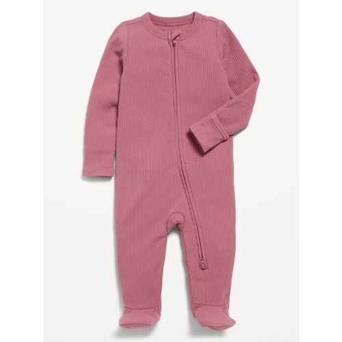 Snug-Fit 2-Way-Zip Ribbed Footed One-Piece for Baby | Old Navy