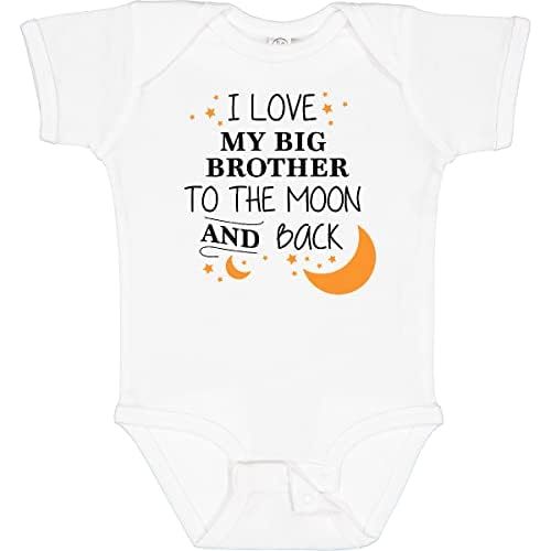 inktastic I Love My Big Brother To the Moon and Back Baby Bodysuit