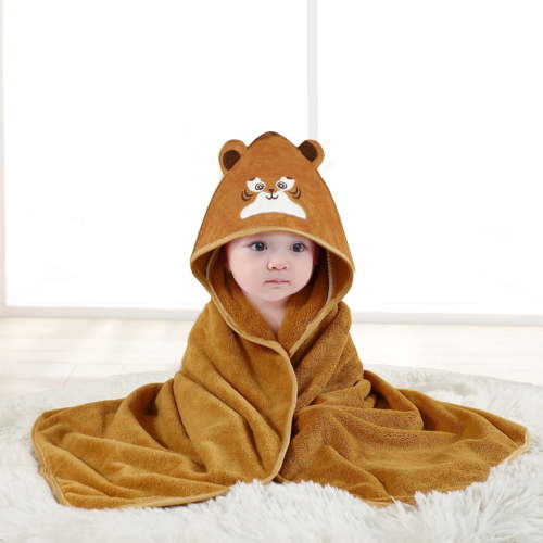 Liyufly Baby Bath Towel, Absorbent Large Hooded Towel for Kids, Newborn, Babie, Toddler, Infant, Tiger, 31.5 x 31.5 inch